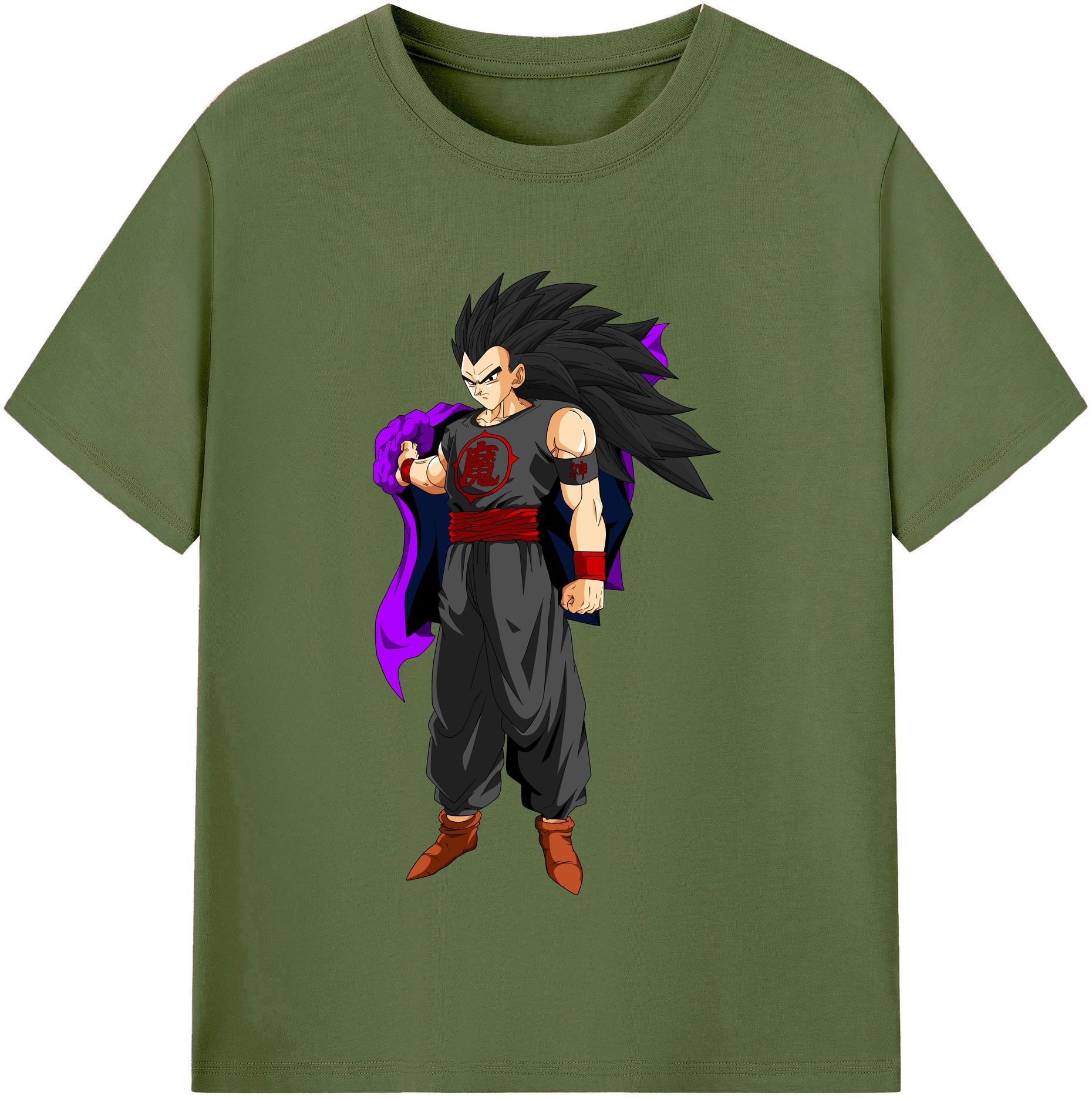 （画像用） ドラゴンボール ベジータ四世（Bejīta Yonsei）DRAGON BALL Vegeta IV 綿100％半袖Tシャツ（フロントプリント）
